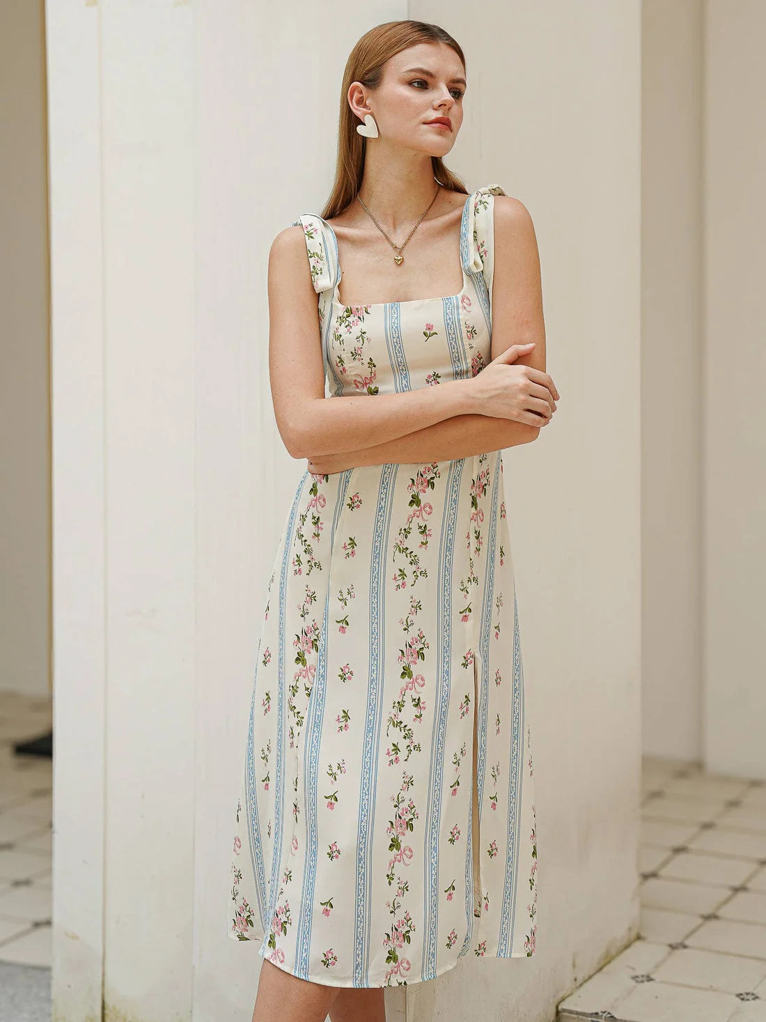 Romantic Midi Floral Sundress