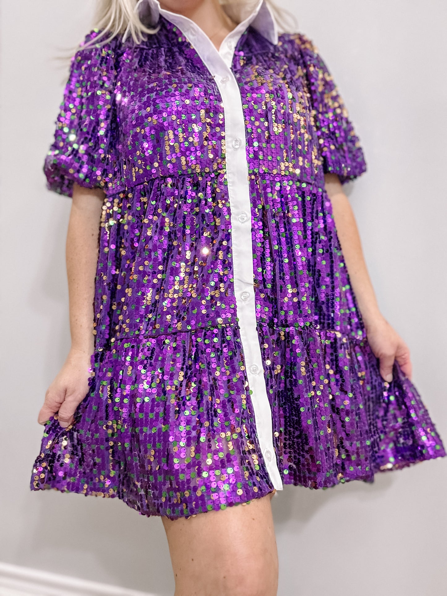 Purple Sequin Dress